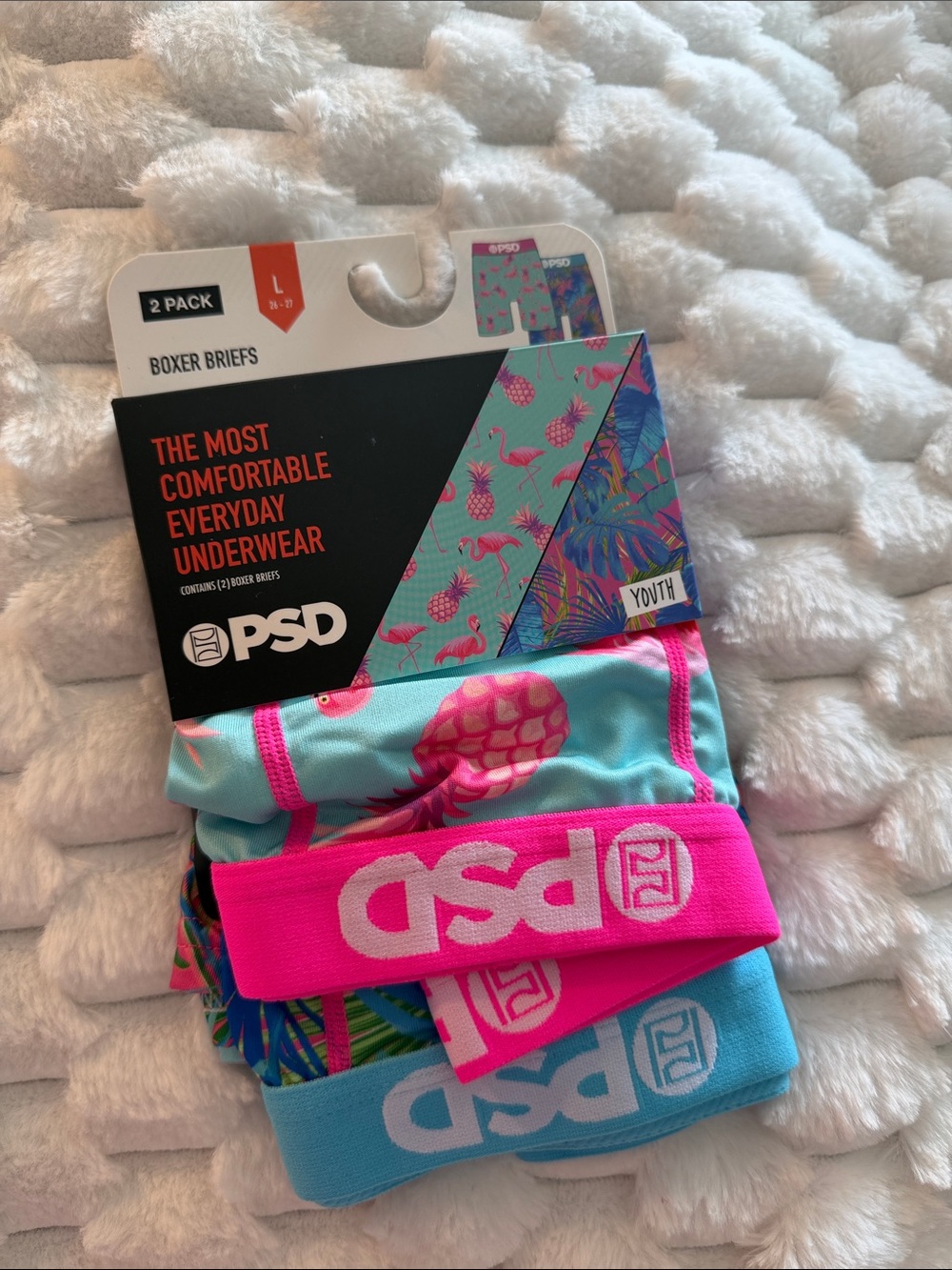 PSD Boys Pink & Aqua Pineapple Boxer Briefs - 2 Pack